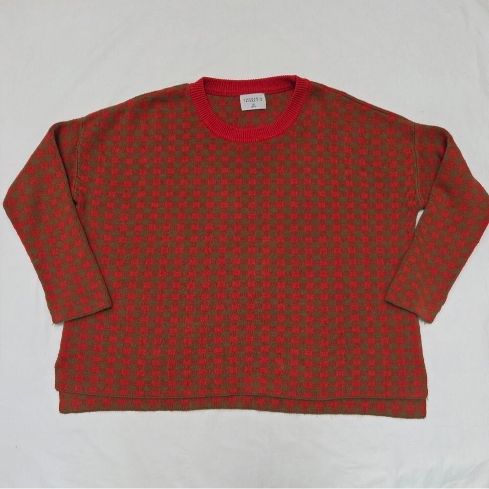 Compania Fantastica Boxy Oversized Plaid Check Sweater S